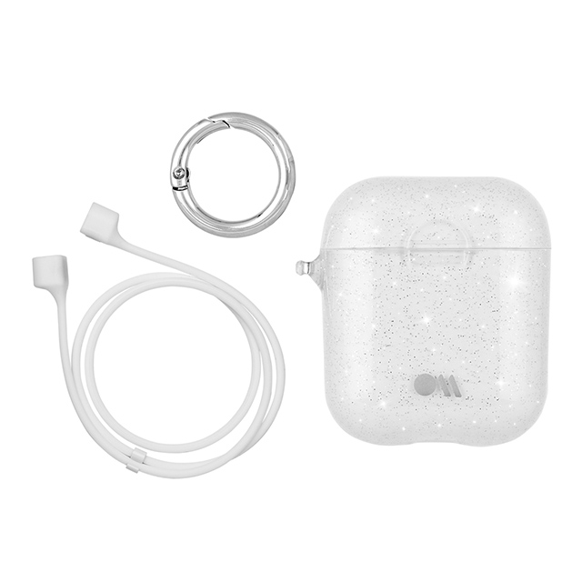 【AirPods(第2/1世代) ケース】Hook Ups Case＆ Neck Strap (Sheer Crystal - Metallic Silver)サブ画像