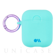 【AirPods(第2/1世代) ケース】Hook Ups Case＆ Neck Strap (Aqua Blue)