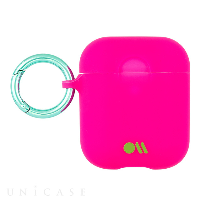 【AirPods(第2/1世代) ケース】Hook Ups Case＆ Neck Strap (Fushia Dark Pink)