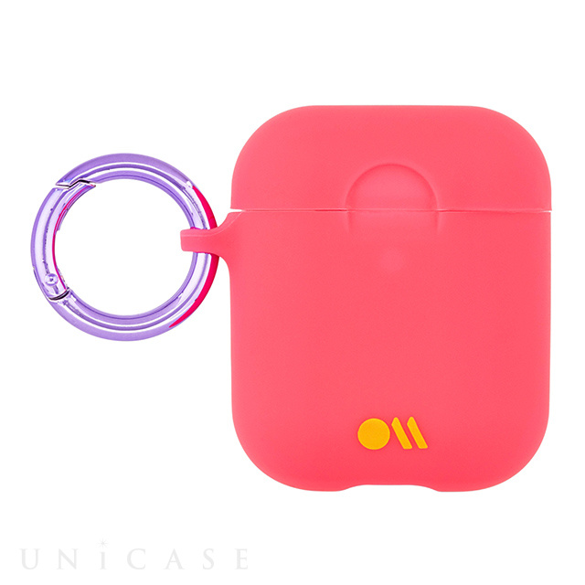 【AirPods(第2/1世代) ケース】Hook Ups Case＆ Neck Strap (Living Coral Light Pink)