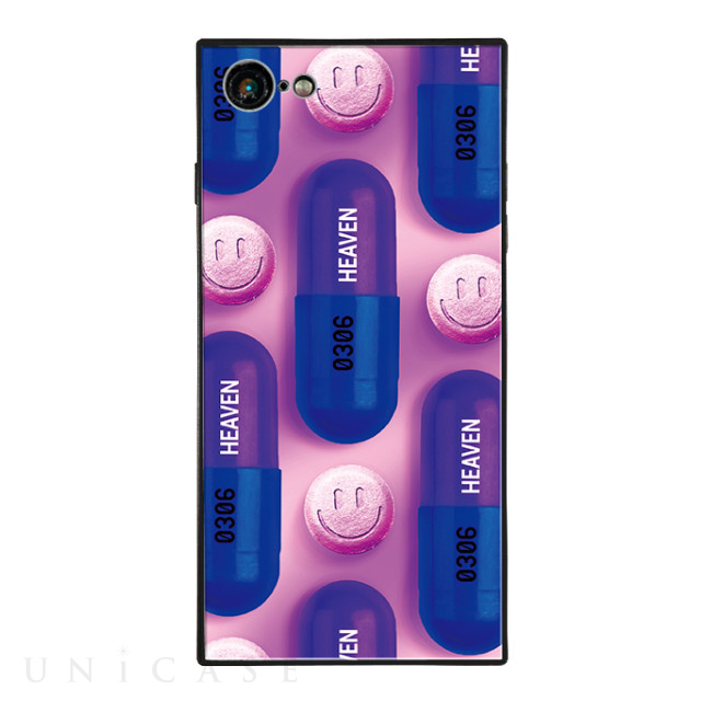 【iPhone8/7 ケース】MILKBOY スクエア型 ガラスケース (0306HEAVEN PINK)