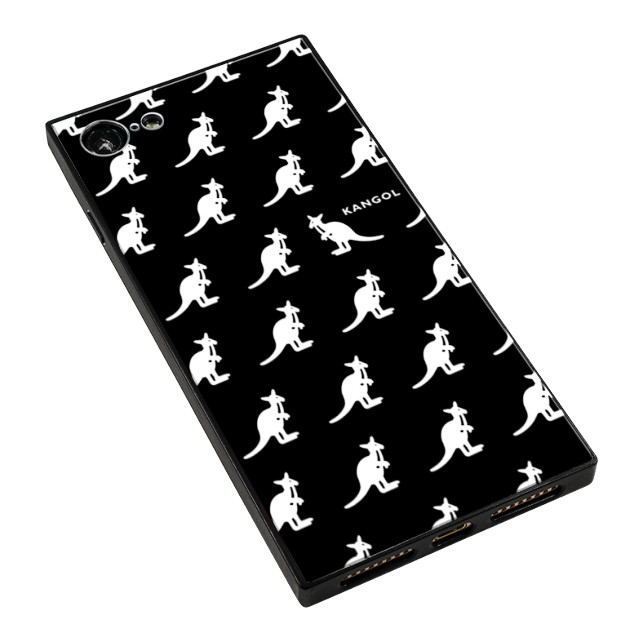 【iPhone8/7 ケース】KANGOL スクエア型 ガラスケース [KANGOL PATTERN MINI(BLK)]goods_nameサブ画像