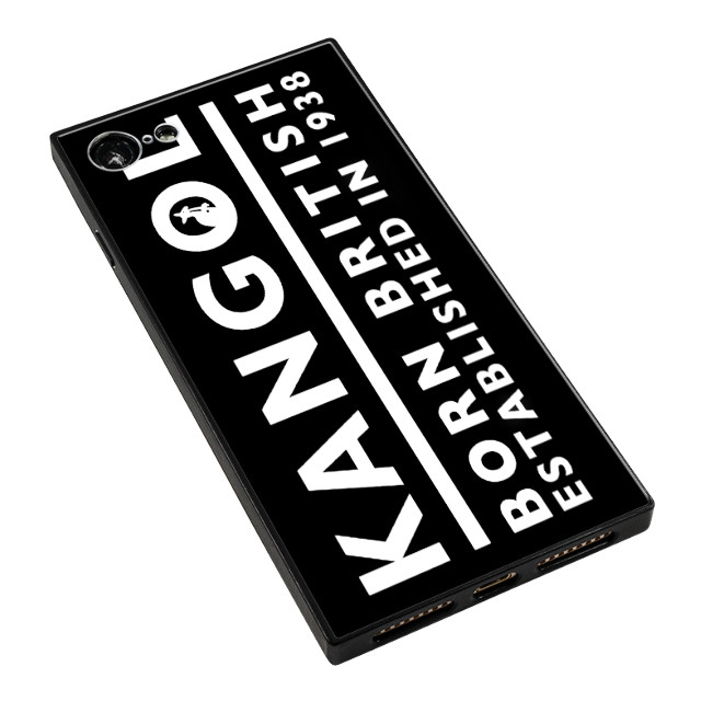 【iPhone8/7 ケース】KANGOL スクエア型 ガラスケース [KANGOL BORN(BLK)]サブ画像