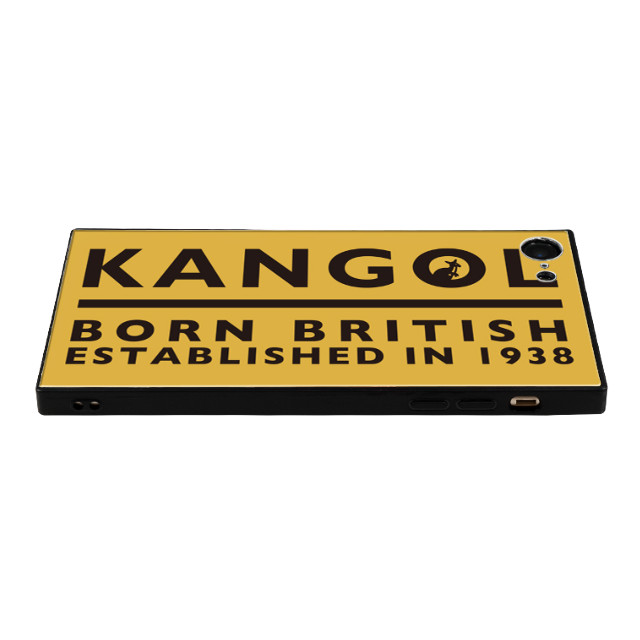 【iPhone8/7 ケース】KANGOL スクエア型 ガラスケース [KANGOL BORN(YLW)]サブ画像