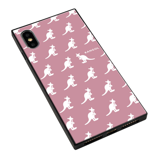 【iPhoneXS/X ケース】KANGOL スクエア型 ガラスケース [KANGOL PATTERN MINI(PNK)]goods_nameサブ画像