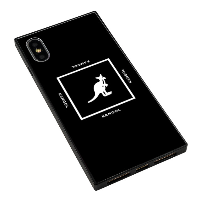 【iPhoneXS/X ケース】KANGOL スクエア型 ガラスケース [KANGOL SQUARE(BLK)]goods_nameサブ画像