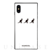 【iPhoneXS/X ケース】KANGOL スクエア型 ガラス...