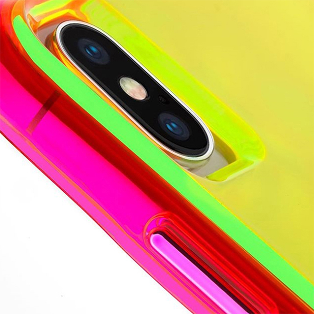 【iPhoneXS Max ケース】Tough Clear (Neon Green/Pink Neon)goods_nameサブ画像