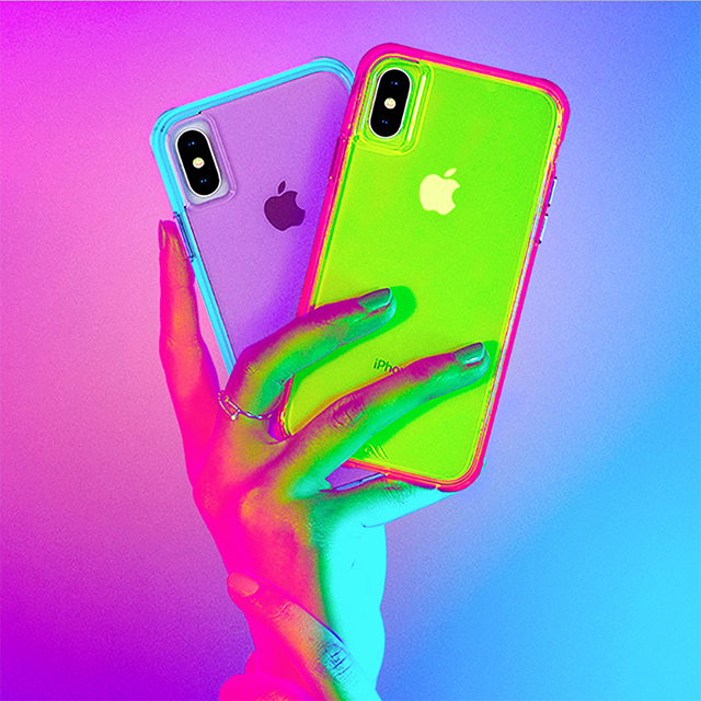 【iPhoneXR ケース】Tough Clear (Neon Green/Pink Neon)goods_nameサブ画像