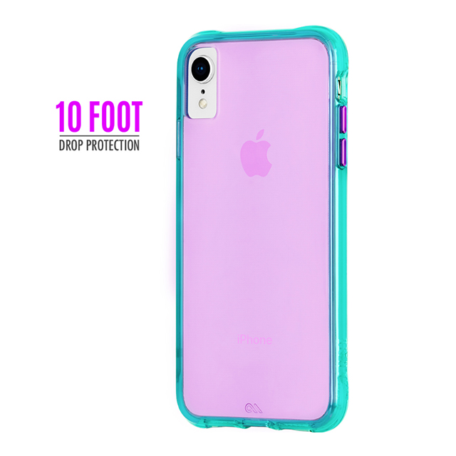 【iPhoneXR ケース】Tough Clear (Neon Turquoise/Purple)サブ画像