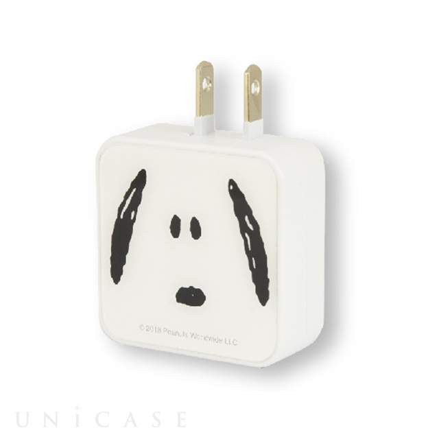 ピーナッツ USB2ポート ACアダプタ (スヌーピー)