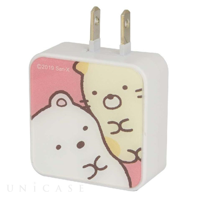 すみっコぐらし USB2ポート ACアダプタ (しろくま＆ねこ)