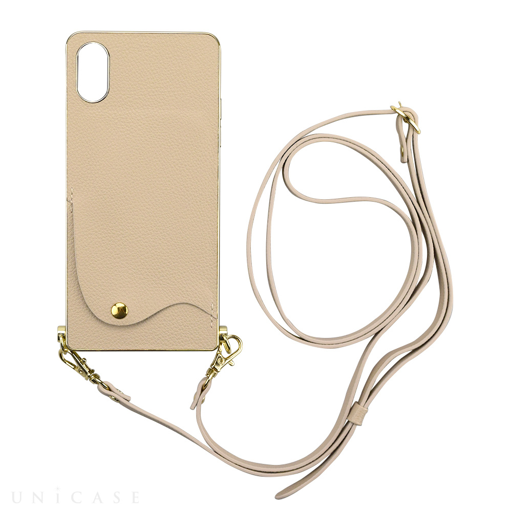 【iPhoneXS/X ケース】Cross Body Case for iPhoneXS/X(beige)