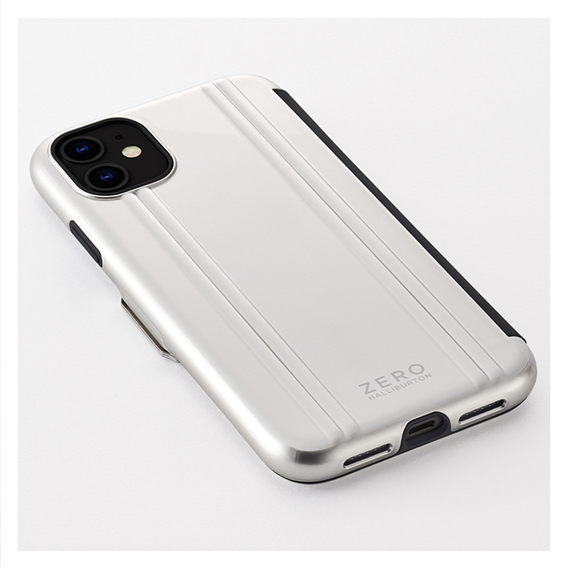 【iPhone11/XR ケース】ZERO HALLIBURTON Hybrid Shockproof Flip case for iPhone11 (Silver)goods_nameサブ画像