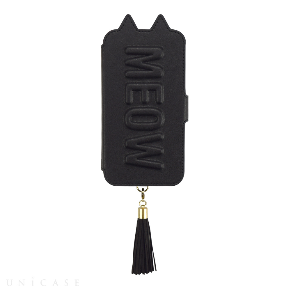 【iPhone11 Pro ケース】Tassel Tail Cat Flip Case for iPhone11 Pro (black)