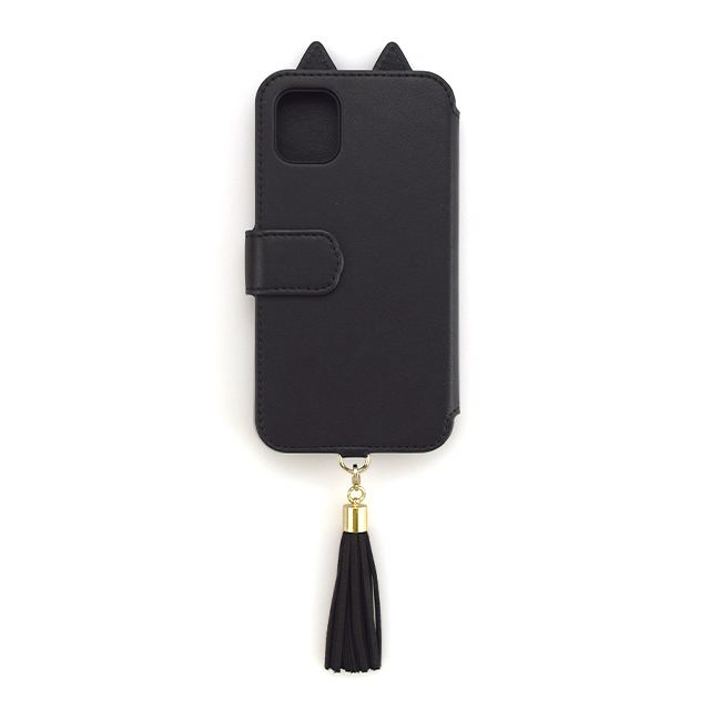 【iPhone11 Pro ケース】Tassel Tail Cat Flip Case for iPhone11 Pro (black)goods_nameサブ画像