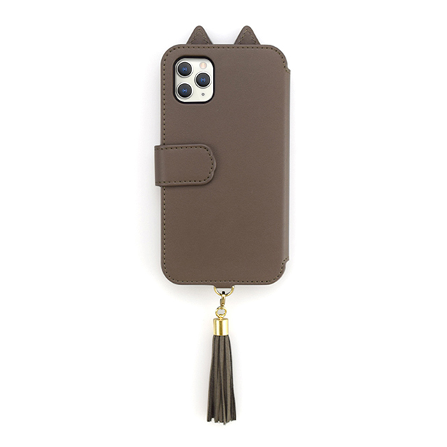 【iPhone11 Pro ケース】Tassel Tail Cat Flip Case for iPhone11 Pro (gray)サブ画像