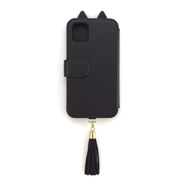 【iPhone11/XR ケース】Tassel Tail Cat Flip Case for iPhone11 (black)goods_nameサブ画像