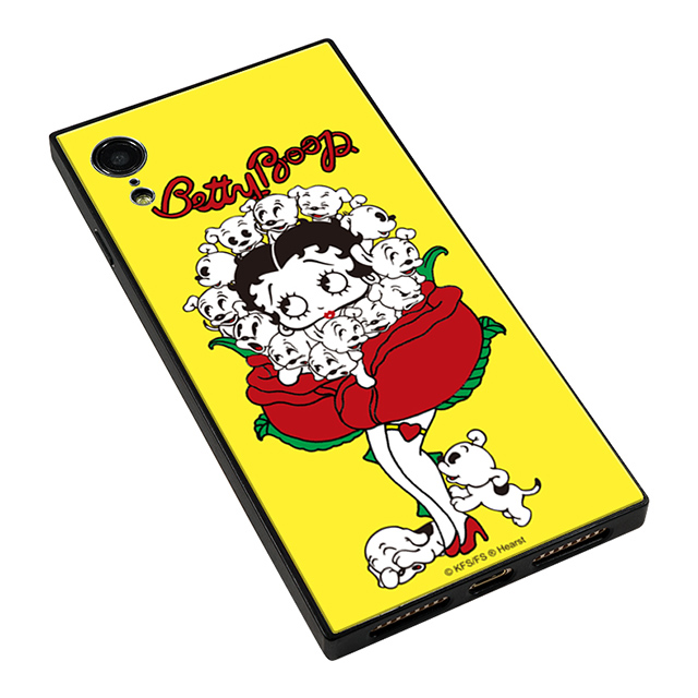 【iPhoneXR ケース】yanagida masami × Betty Boop スクエア型 ガラスケース (薔薇リズムに吐息が漏れる魅惑のベティー)サブ画像