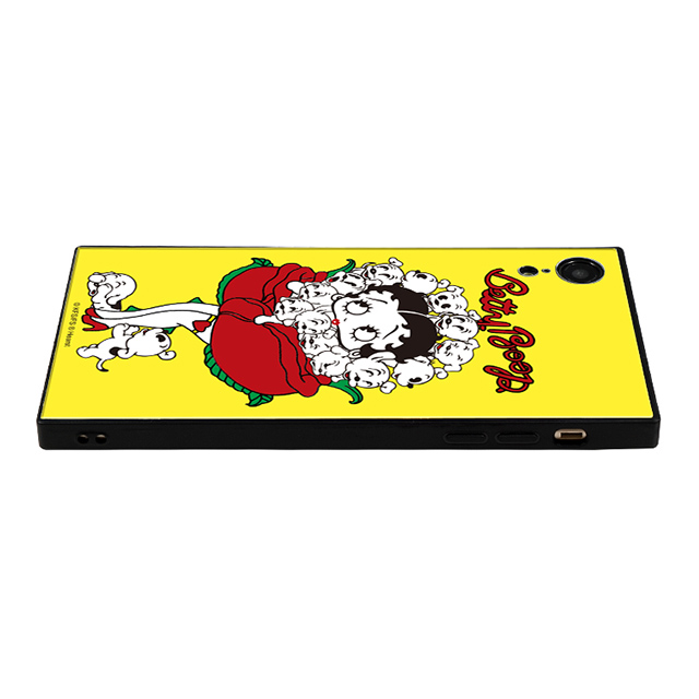 【iPhoneXR ケース】yanagida masami × Betty Boop スクエア型 ガラスケース (薔薇リズムに吐息が漏れる魅惑のベティー)サブ画像