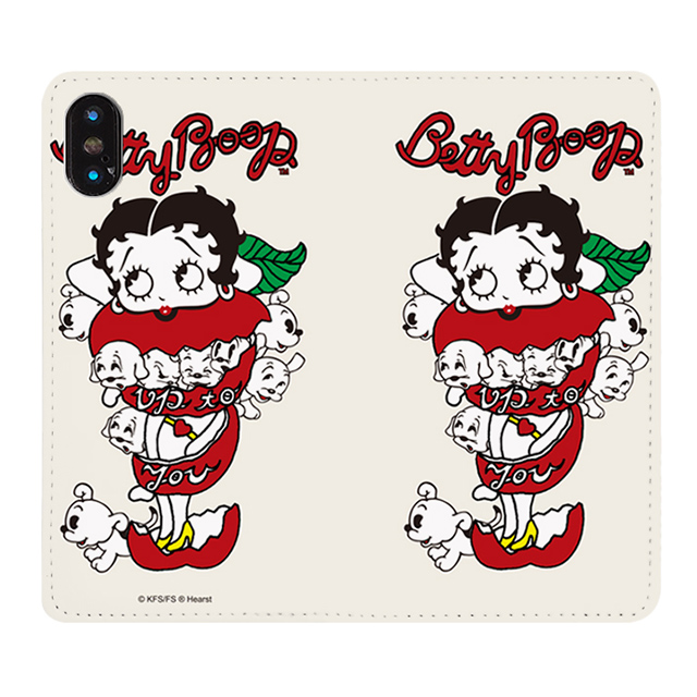 【iPhoneXS/X ケース】yanagida masami × Betty Boop 手帳型ケース (モギタテボイスがはにかむゴキゲンベティー)サブ画像