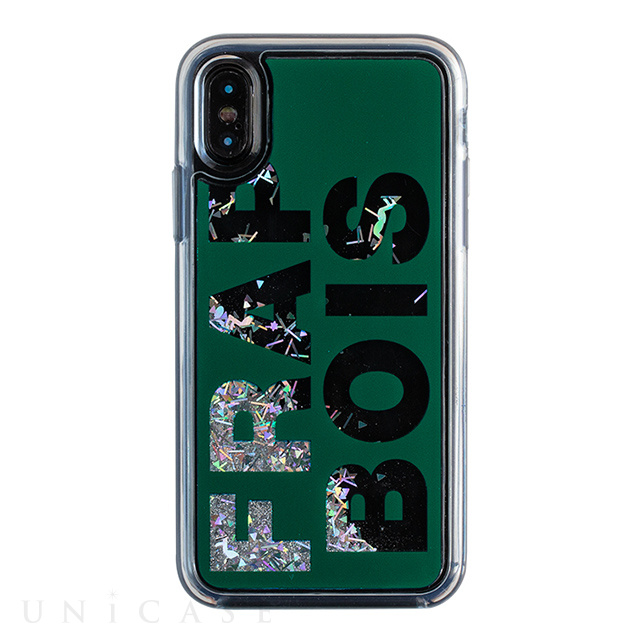 【iPhoneXS/X ケース】FRAPBOIS グリッターケース (LOGO GRN)