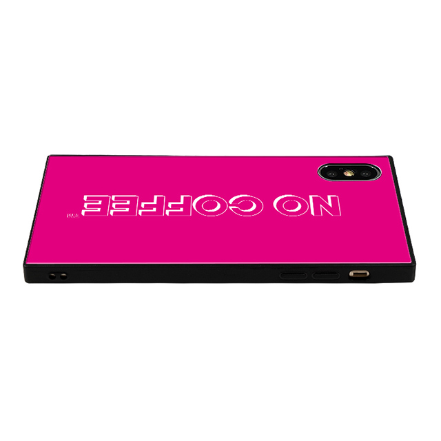 【iPhoneXS/X ケース】NO COFFEE スクエア型 ガラスケース (NC LOGO Pink White)サブ画像