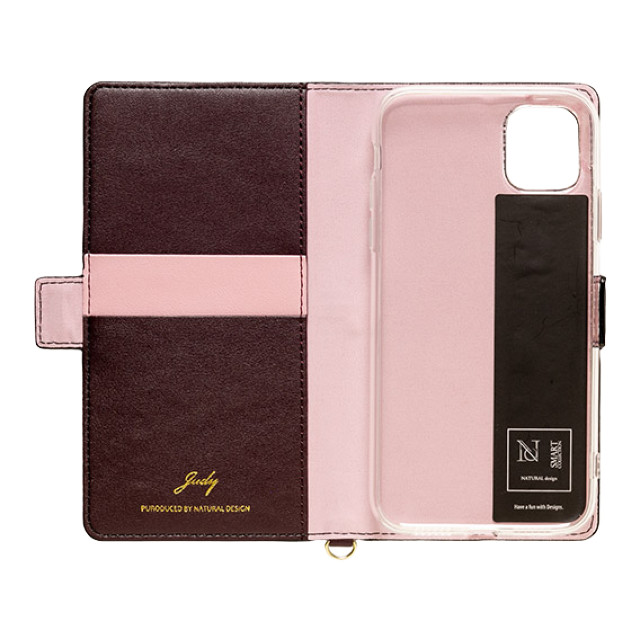 【iPhone11 ケース】手帳型ケース JUDY (Pink × Brown)goods_nameサブ画像