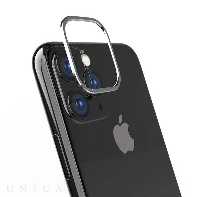 【iPhone11】カメラレンズ保護アルミフレーム (シルバー)