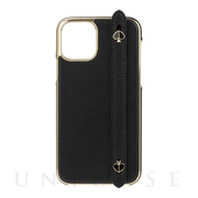 【iPhone11 Pro ケース】INLAY WRAP WITH STRP WITH SPADES -black crumbs