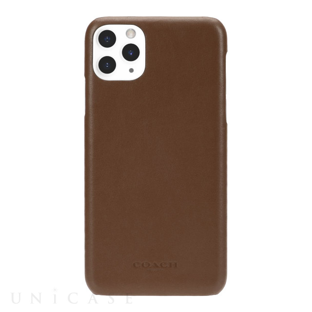 【iPhone11 Pro Max ケース】LEATHER SLIM WRAP CASE (SADDLE)