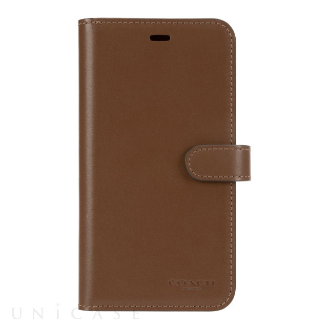 【iPhone11 Pro Max ケース】LEATHER WALLET CASE (SADDLE) Leather Folio