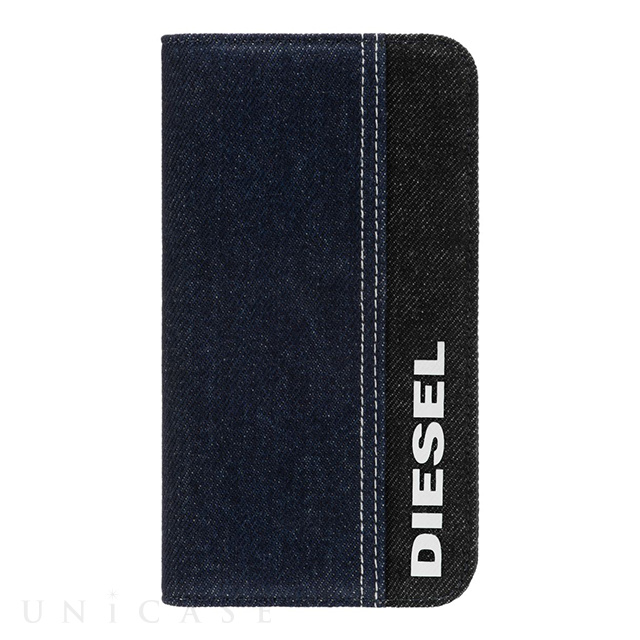 【iPhone11 Pro ケース】2-PIECE FOLIO CASE (BD/Black Denim White Diesel Logo)