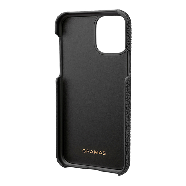 【iPhone11 Pro ケース】Shrunken-Calf Leather Shell Case (Black)goods_nameサブ画像