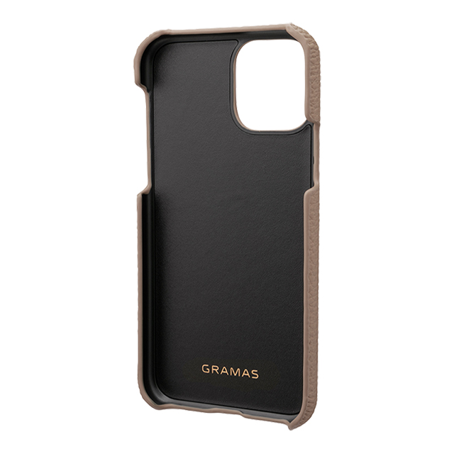 【iPhone11 Pro ケース】Shrunken-Calf Leather Shell Case (Taupe)サブ画像