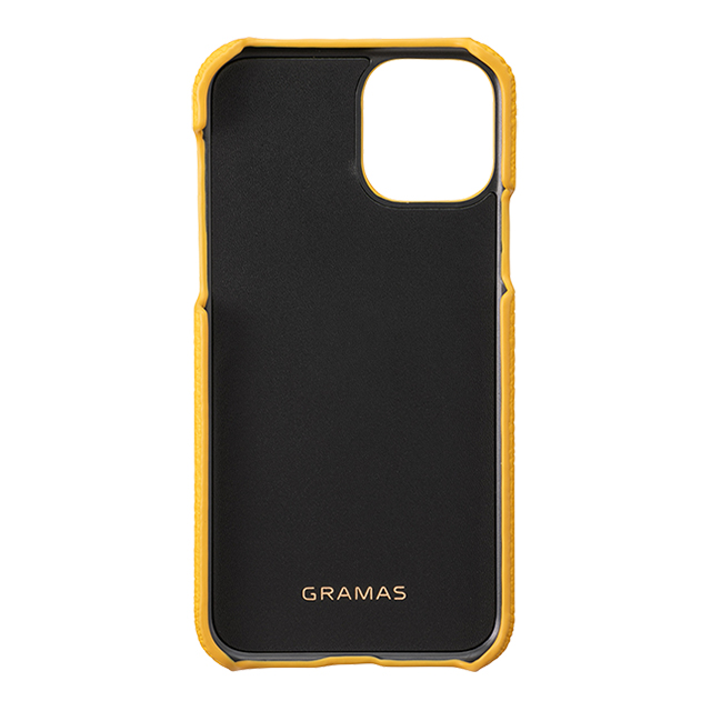 【iPhone11 Pro ケース】Shrunken-Calf Leather Shell Case (Yellow)サブ画像