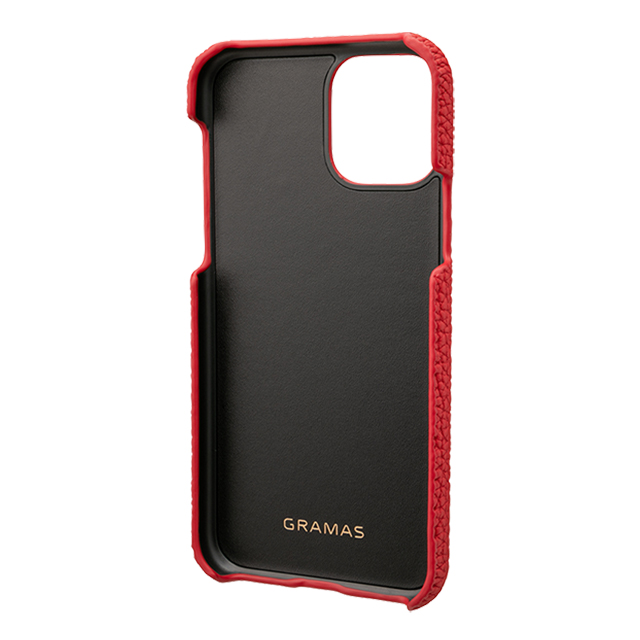 【iPhone11 Pro ケース】Shrunken-Calf Leather Shell Case (Red)サブ画像