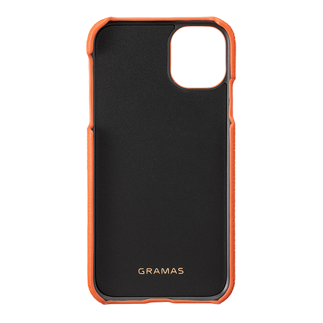 【iPhone11/XR ケース】Shrunken-Calf Leather Shell Case (Orange)サブ画像