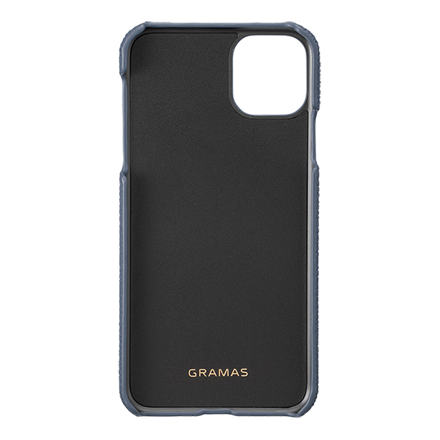 【iPhone11 Pro Max ケース】Shrunken-Calf Leather Shell Case (Navy)goods_nameサブ画像