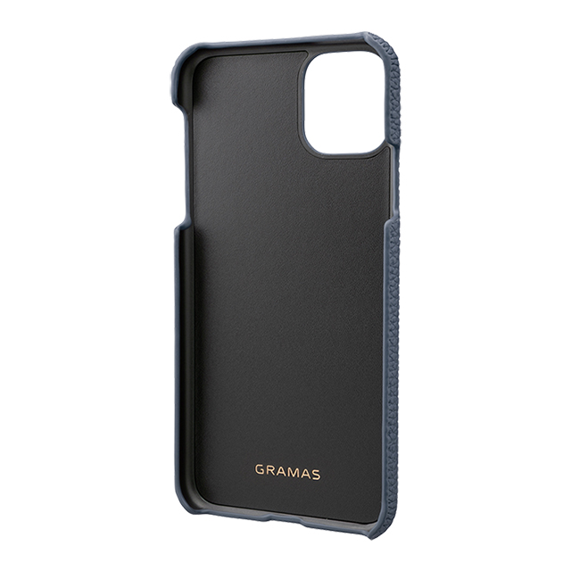 【iPhone11 Pro Max ケース】Shrunken-Calf Leather Shell Case (Navy)goods_nameサブ画像