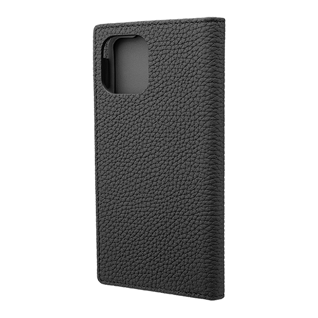 【iPhone11 Pro/XS/X ケース】Shrunken-Calf Leather Book Case (Black)サブ画像