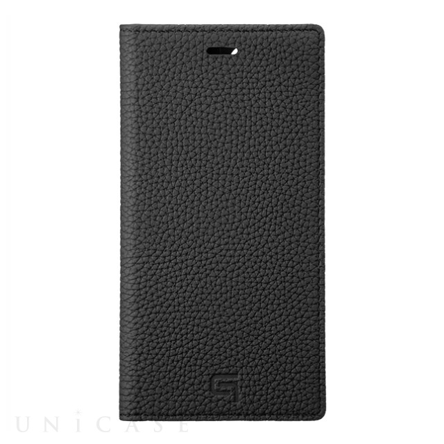 【iPhone11 Pro/XS/X ケース】Shrunken-Calf Leather Book Case (Black)