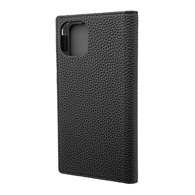 【iPhone11/XR ケース】Shrunken-Calf Leather Book Case (Black)goods_nameサブ画像