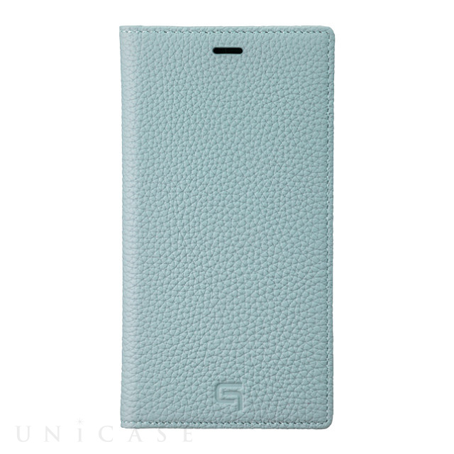 【iPhone11/XR ケース】Shrunken-Calf Leather Book Case (Baby Blue)