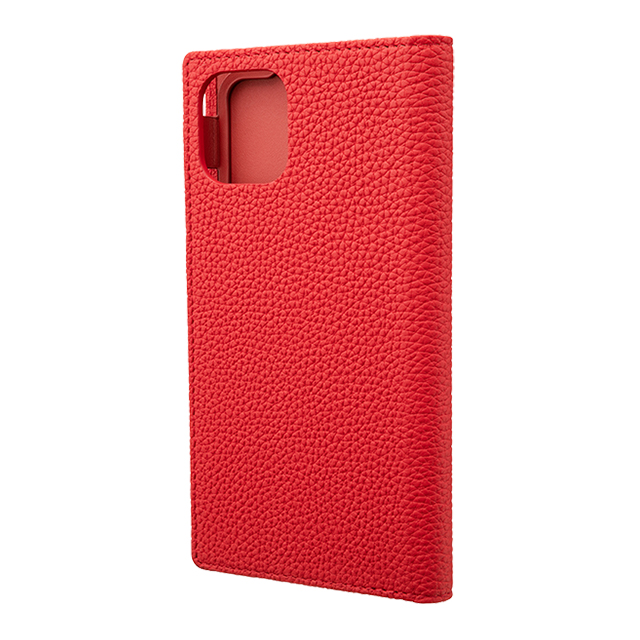 【iPhone11/XR ケース】Shrunken-Calf Leather Book Case (Red)goods_nameサブ画像