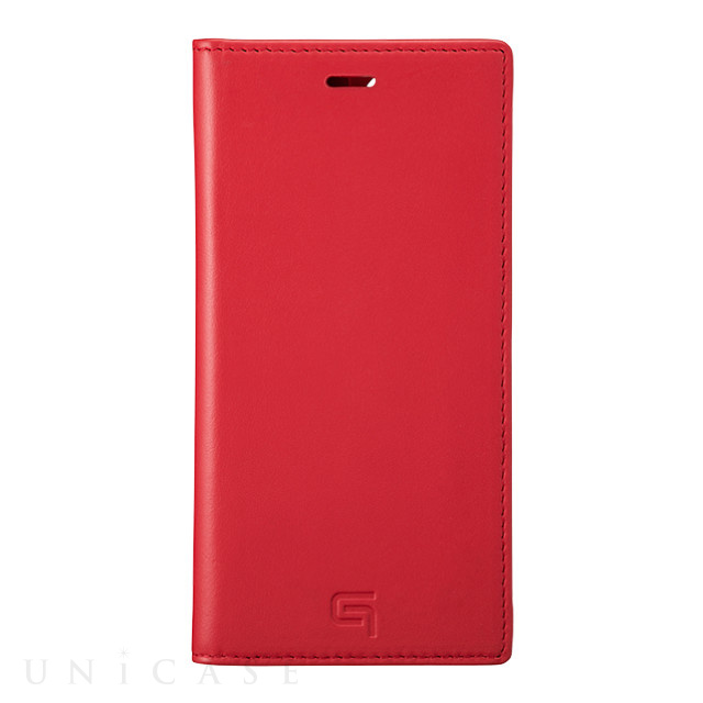 【iPhone11 Pro/XS/X ケース】Genuine Leather Book Case (Red)