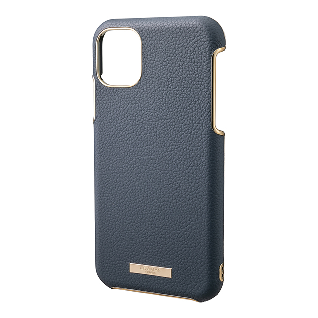 【iPhone11 Pro ケース】“Shrink” PU Leather Shell Case (Navy)サブ画像