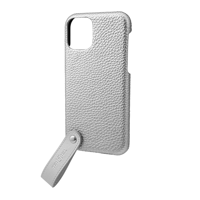 【iPhone11 Pro ケース】“TAIL” PU Leather Shell Case (Silver)goods_nameサブ画像