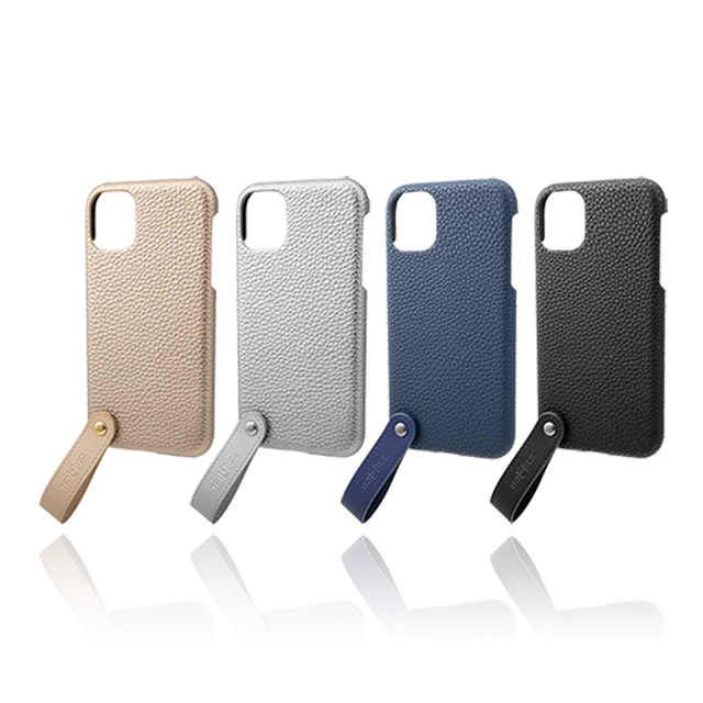 【iPhone11/XR ケース】“TAIL” PU Leather Shell Case (Navy)サブ画像