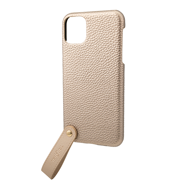 【iPhone11 Pro Max ケース】“TAIL” PU Leather Shell Case (Gold)サブ画像